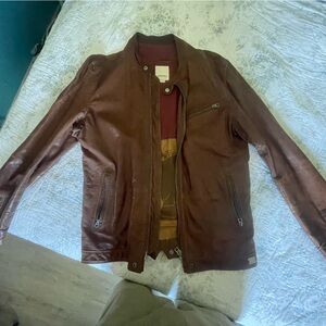 Diesel Brown Leather Jacket